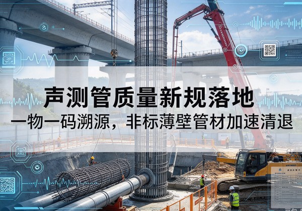 乾安声测管质量新规落地，一物一码溯源，非标薄壁管材加速清退